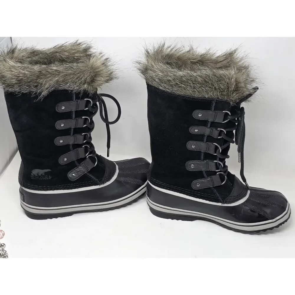 Sorel Joan of Arctic Women's Waterproof Snow Boots Black Quarry Size US 9